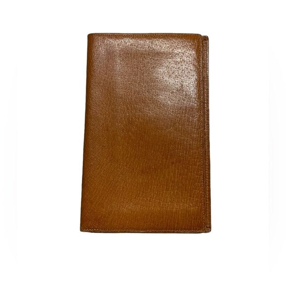 VTG Genuine Pigskin Leather Wallet Checkbook Holder - Picture 1 of 9